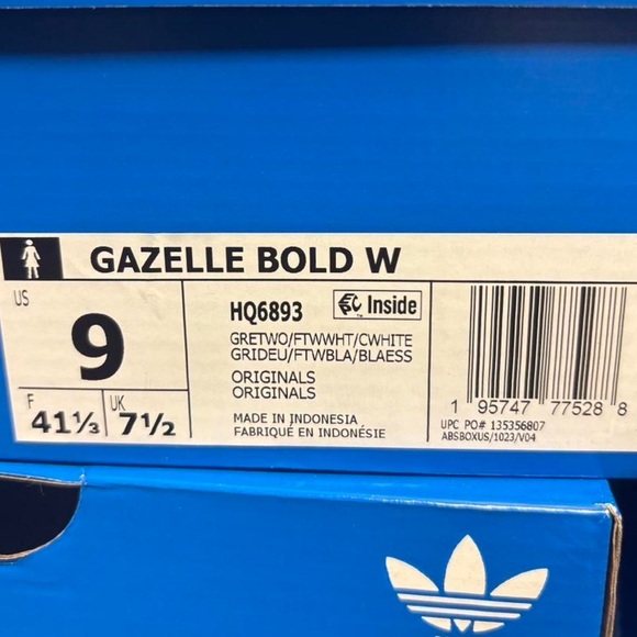 Adidas Gazelle Light Gray Sneakers - Picture 9 of 9